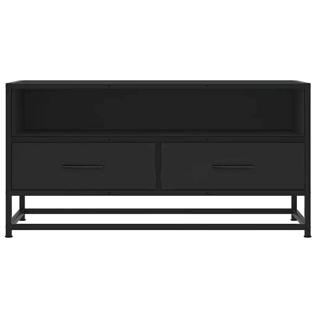 Mobile TV Nero 80x34,5x40 cm in Truciolato Metallo
