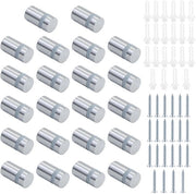 Set di Spaziatori per Parete 12x25mm - 22 pezzi - Acciaio Inossidabile - Supporti di Spazio - Viti - Stopper di Gomma - Materiale di Alta Qualità
