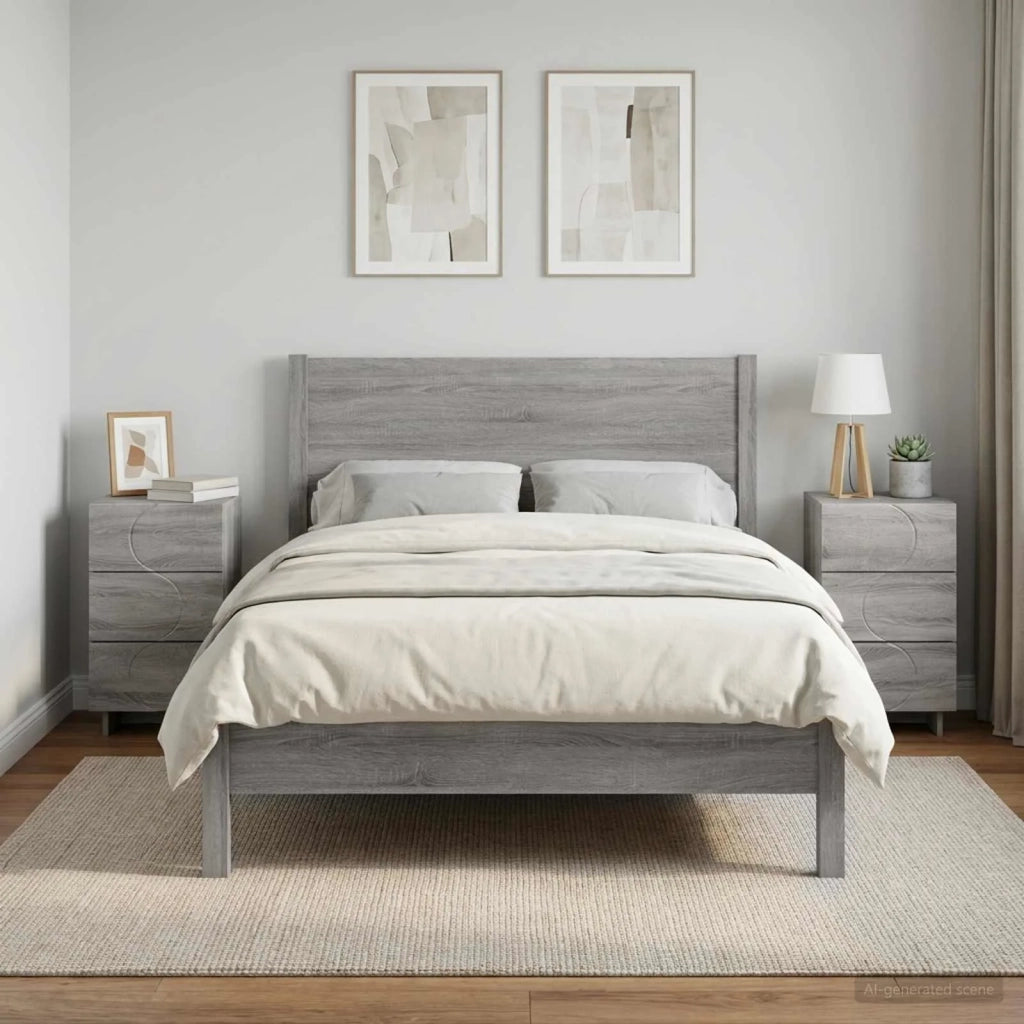 Armadio da Notte 2 pcs Sonoma grigio 33,5 x 34,5 x 60 cm 8011436