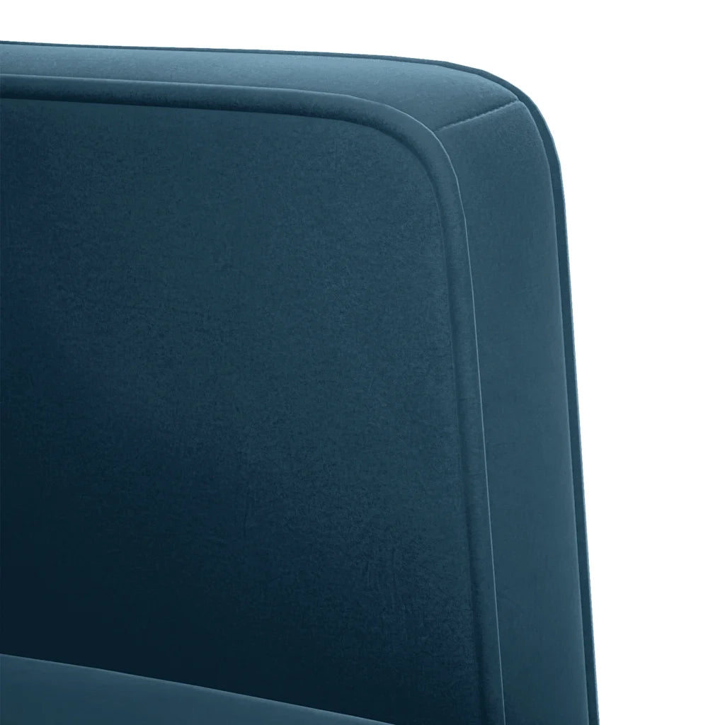 vidaXL Divano Divanetto Blu 111 cm in Velluto