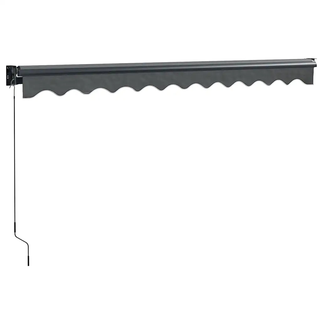 Tenda da Sole Retrattile-Tenda parasole per Patio Antracite 3x2,5 m Tessuto e Alluminio 320237