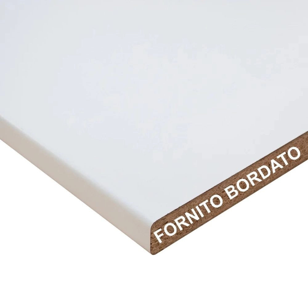 Top bordato per cucina forato reversibile 180 colore bianco