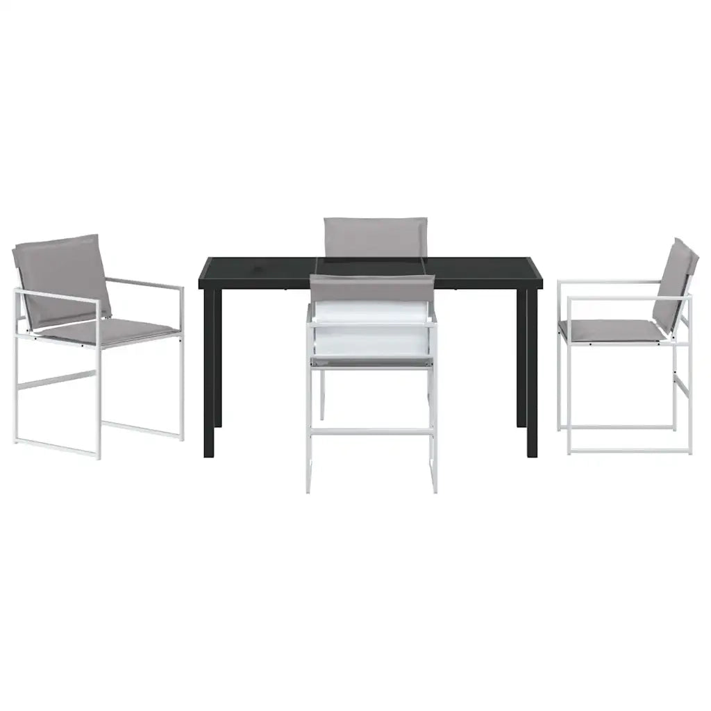 Set da Pranzo per Giardino 5 pcs Bianco 3379336