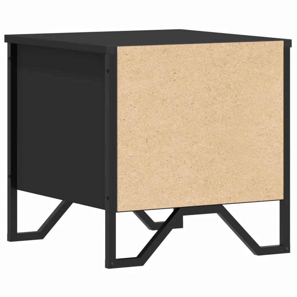 Comodino-Tavolino da notte Nero 40x41x40 cm in Truciolato