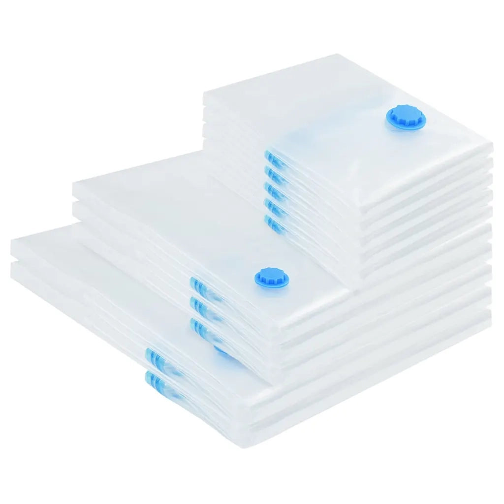 Sacchetti per Stoccaggio 10 pcs Trasparente e Blu 130 x 100 cm 42001456