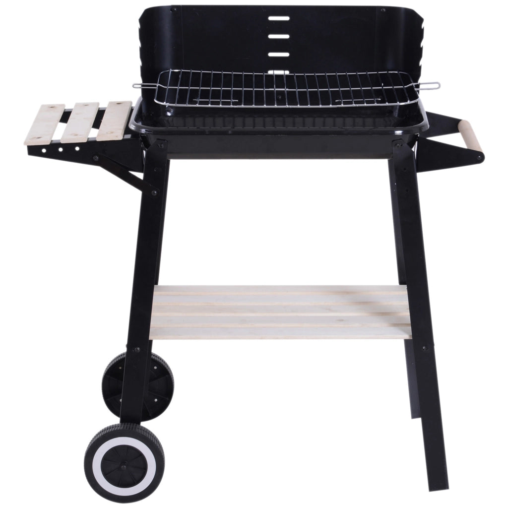 Barbecue a Carbone con Griglia Regolabile ¨C zephmum ¨C Nero 83x46x87 cm
