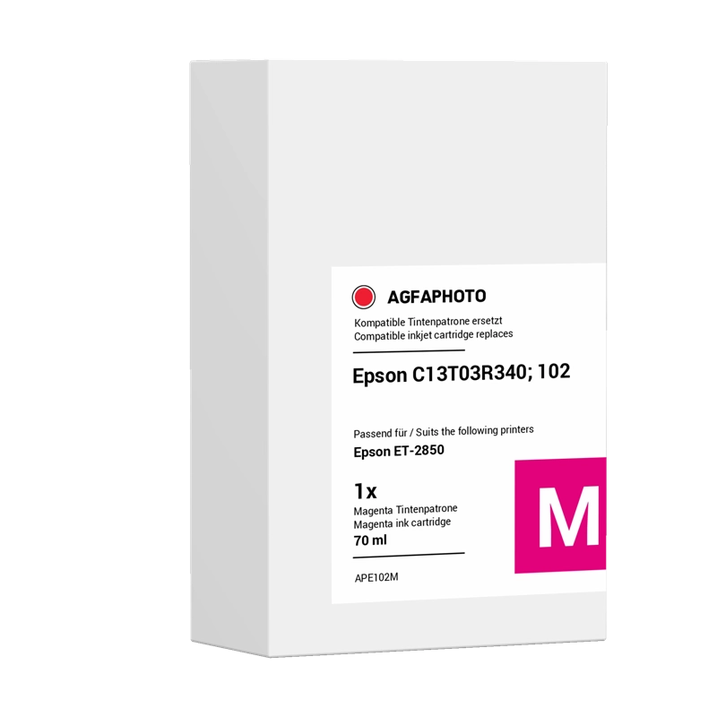 ORIGINAL Agfa Photo Cartuccia d'inchiostro magenta APE102M ~6000 Seiten 70ml