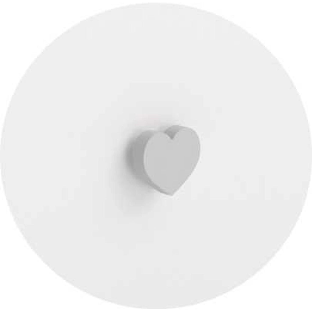 Comodino per cameretta Emi bianco con pomello grigio