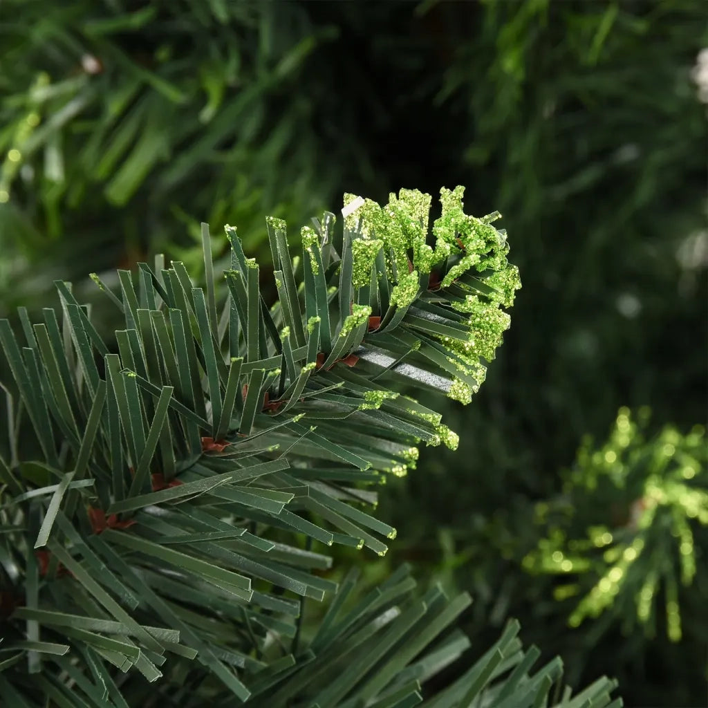Albero di Natale Preilluminato con Pigne Verde 210 cm 3077745