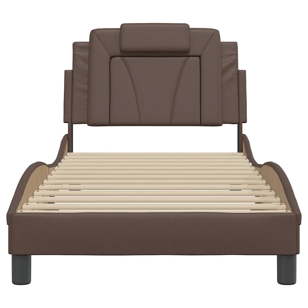 Giroletto Viana senza Materasso Marrone 80x200 cm in Similpelle 3208056
