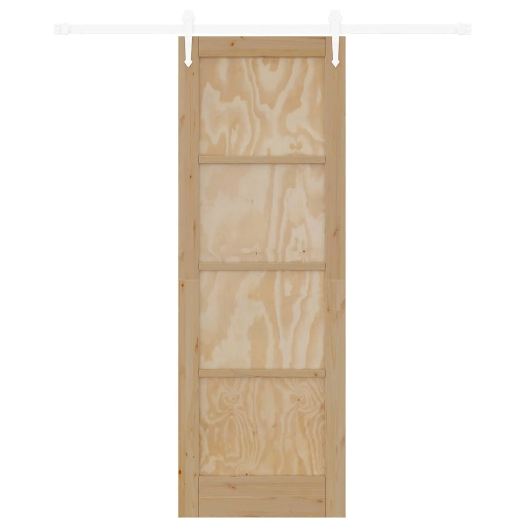 Porta scorrevole ORKDAL Naturale e Bianco 73,5 x 211 cm
