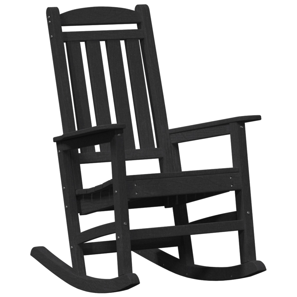 Set di Lounge da Giardino  3 Pezzi Nero HDPE