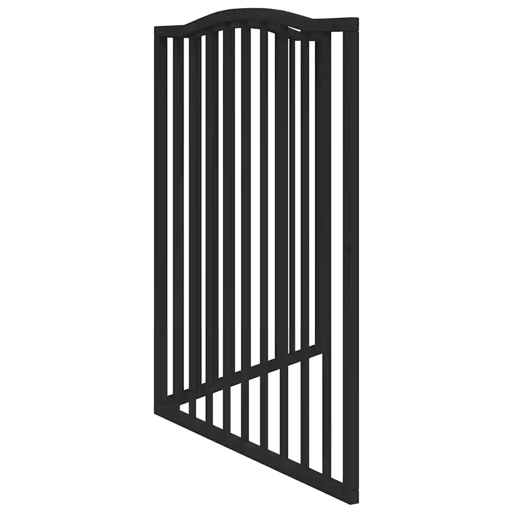 Cancello per Cani Pieghevole 2 Pannelli Nero 160cm Legno Pioppo CFW7463201