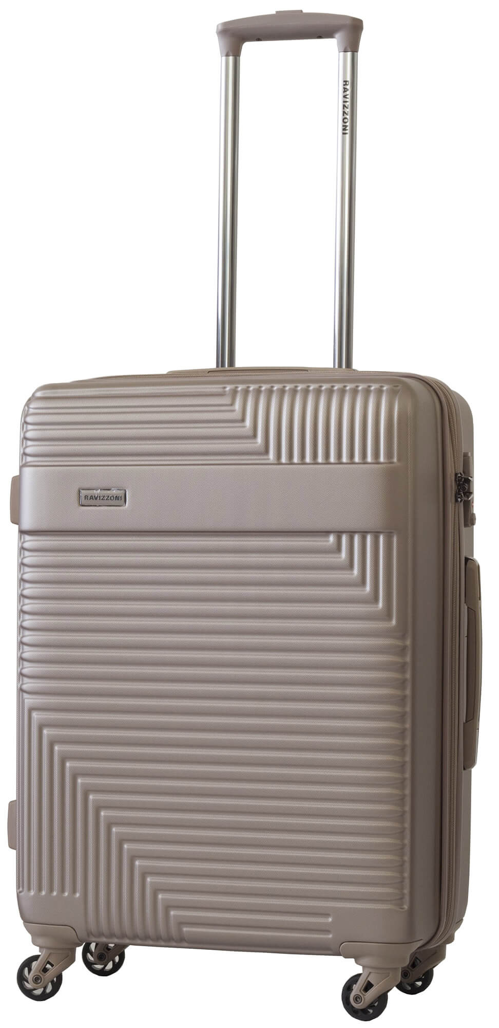 Set 3 Valigie Trolley Rigide in ABS 4 Ruote TSA Ravizzoni Long Island Beige