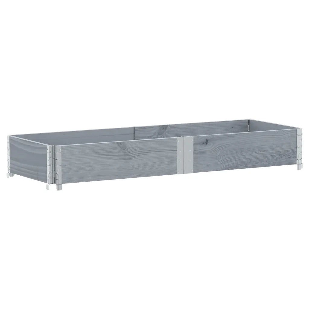 vidaXL Fioriera da Giardino Grigia 150x50 cm Legno Massello di Pino