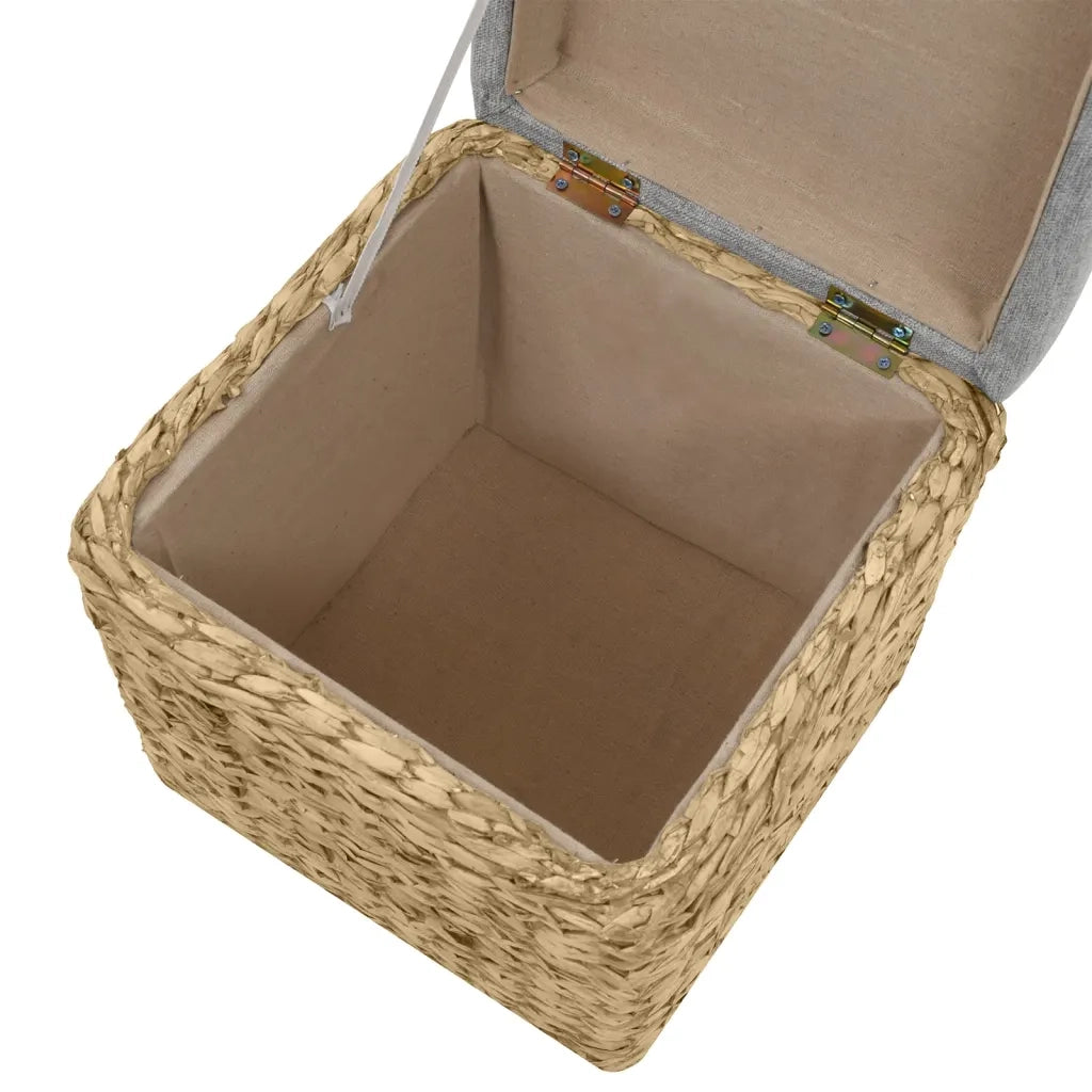 Set Pouf 2 pz in Giunco Grigio 246109