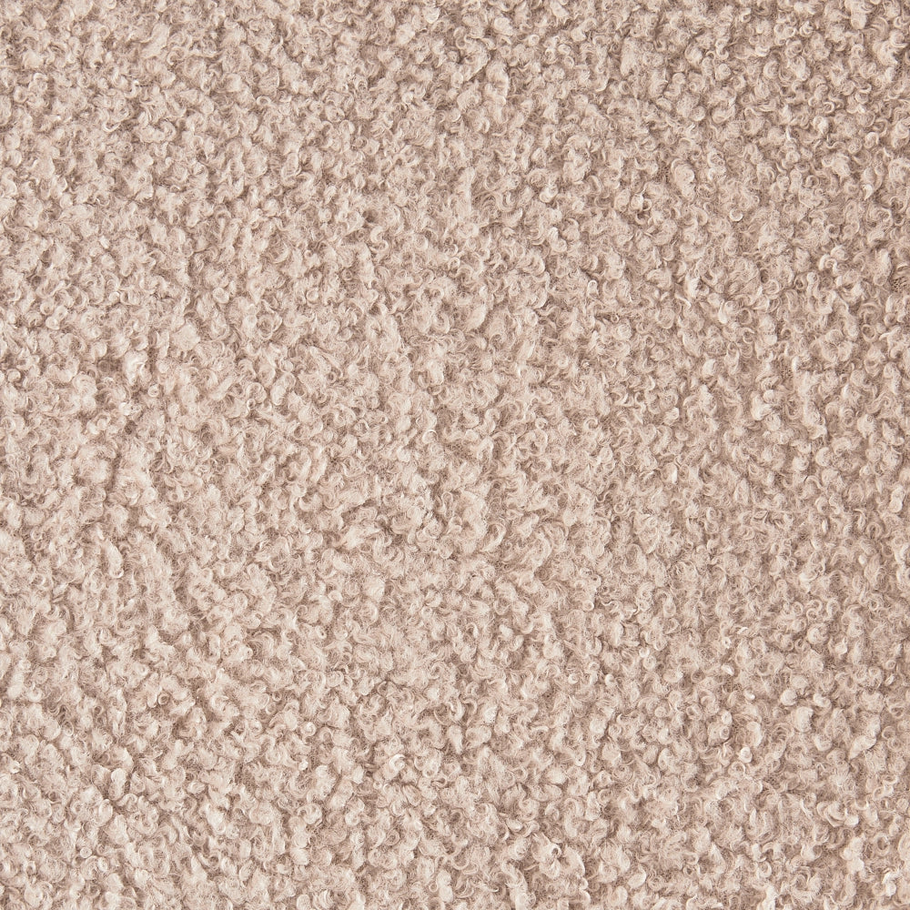 Set di 2 sedie da bar Beige chiaro senza braccioli Gambe in ferro nero Boucle Design contemporaneo retrò Sedute per la sala da pranzo