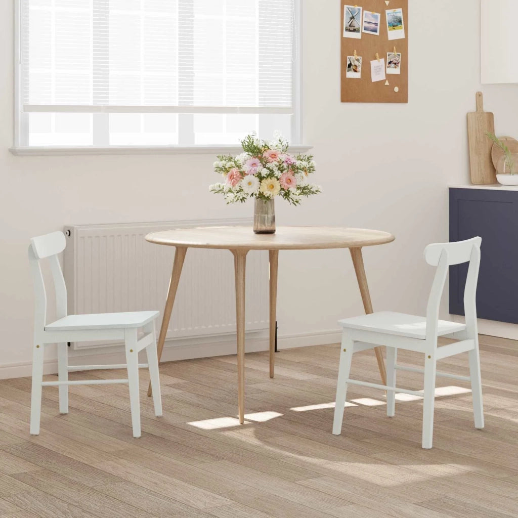 Sedia da pranzo 2 pz | Sedie da cucina Bianco 43 x 44,5 x 77 cm