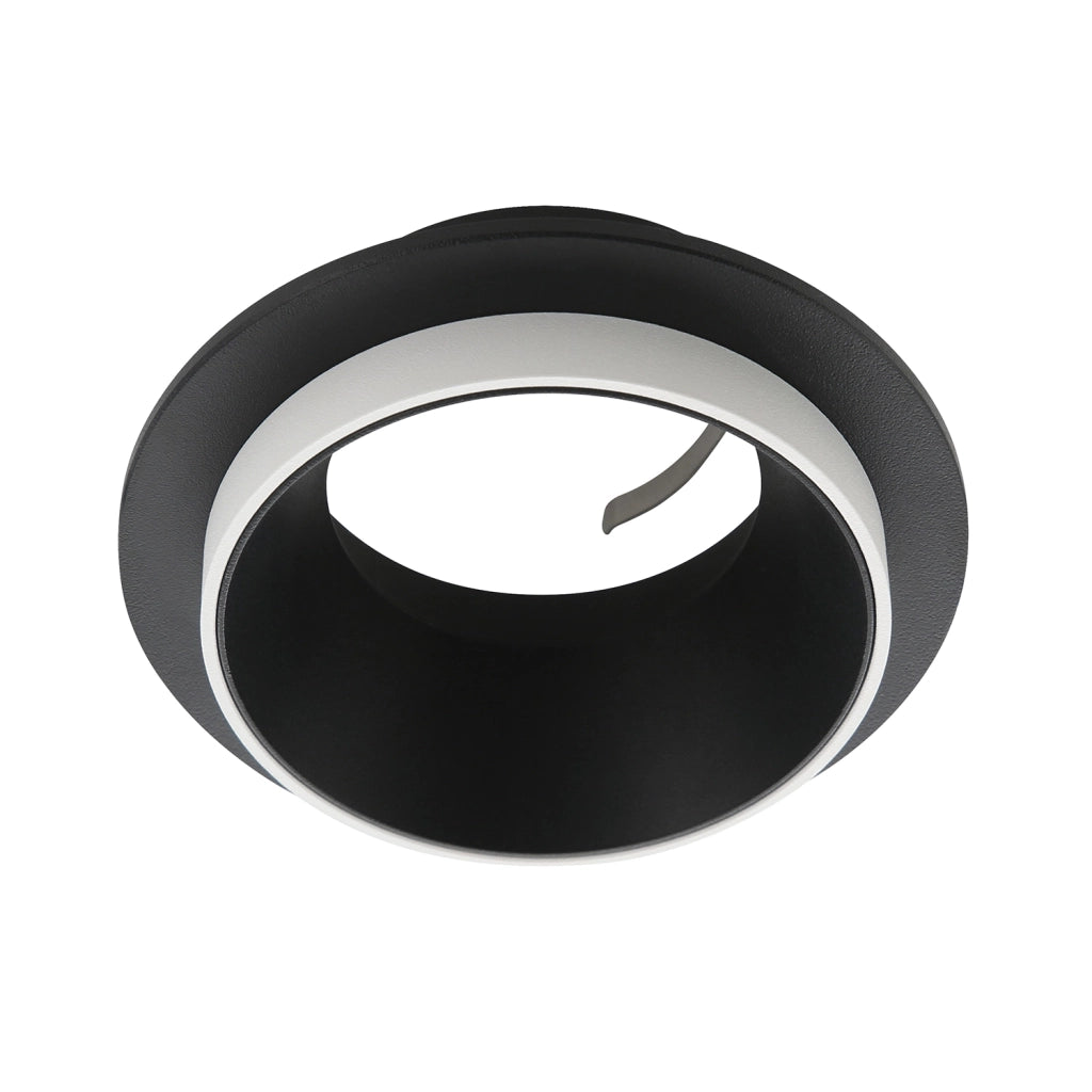 Faretto Ad Incasso Moderno Carosso In Alluminio Nero 1 Luce Gu10 35W