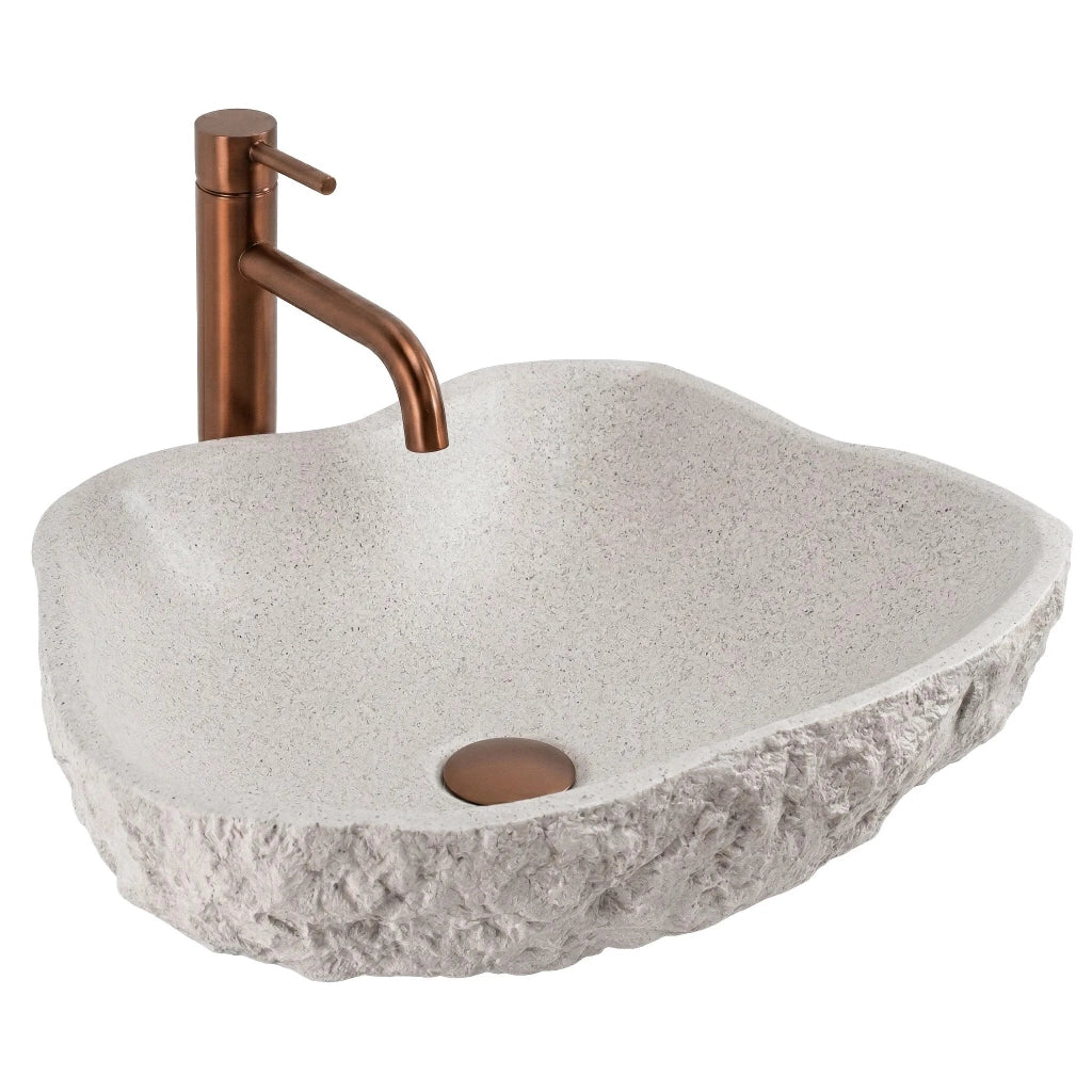Lavabo Da Appoggio Rea Isla Greige