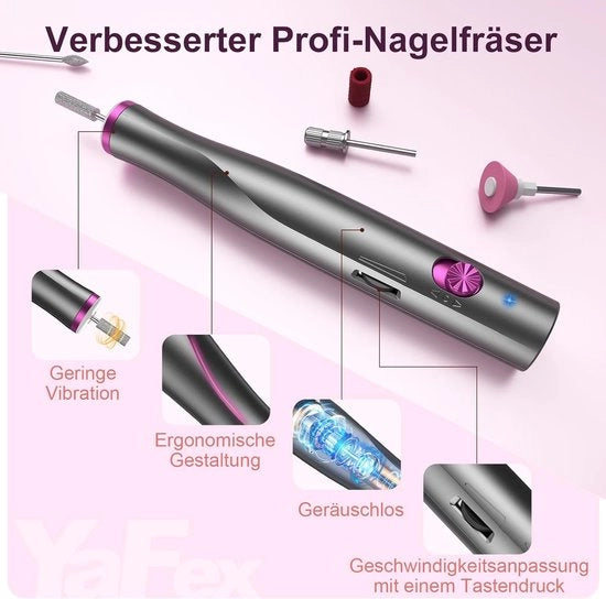 Vibratore per Acril-, Gel- e Unghie Naturali 25000 giri al minuto