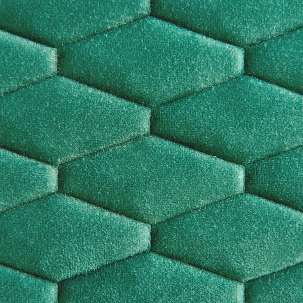 Letto 160 x 200 cm Tessuto verde Struttura imbottita a nido d'ape trapuntato