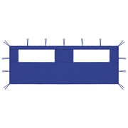 Parete con Finestre per Gazebo 6x2 m Blu cod mxl 62116