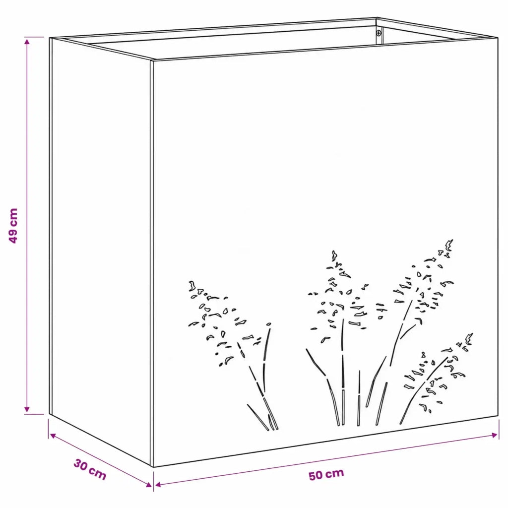 Vaso da giardino Antracite 50 x 30 x 49 cm 8005810