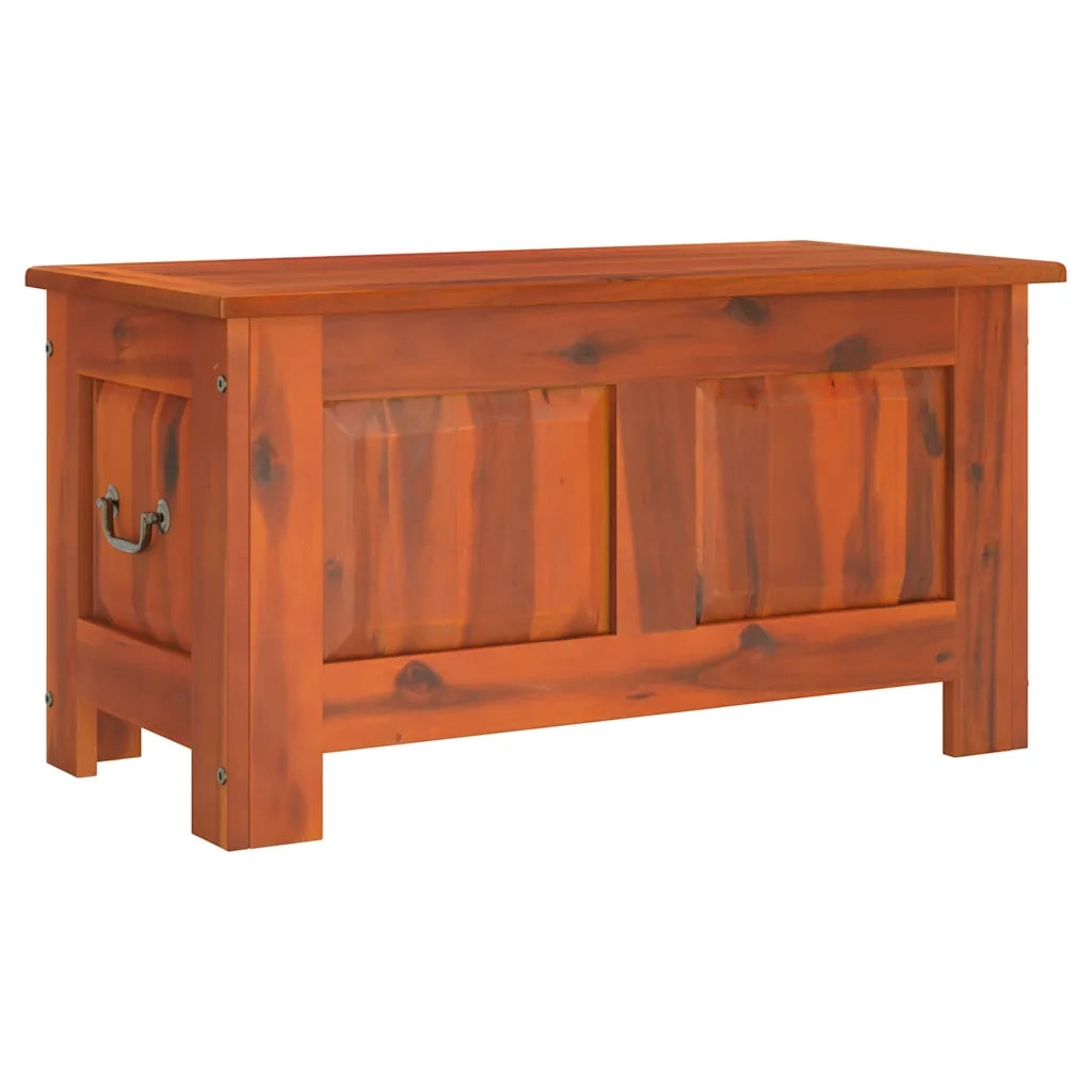 Cassapanca con Coperchio-Baule-Armadietto contenitore Marrone in Legno Massello di Acacia 246402