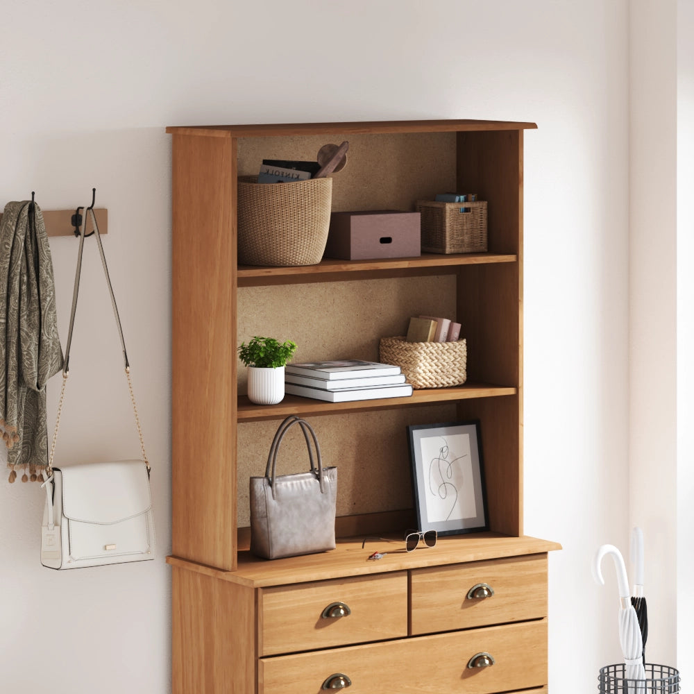 Hutch 'ASKIM'91x30x104 cm Legno Massello di Pino