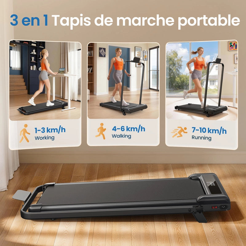 Tapis roulant pieghevole, pendenza 8%, velocit¡§¡è massima 10 km/h, tapis roulant elettrico per casa, potenza 3,0 cavalli.