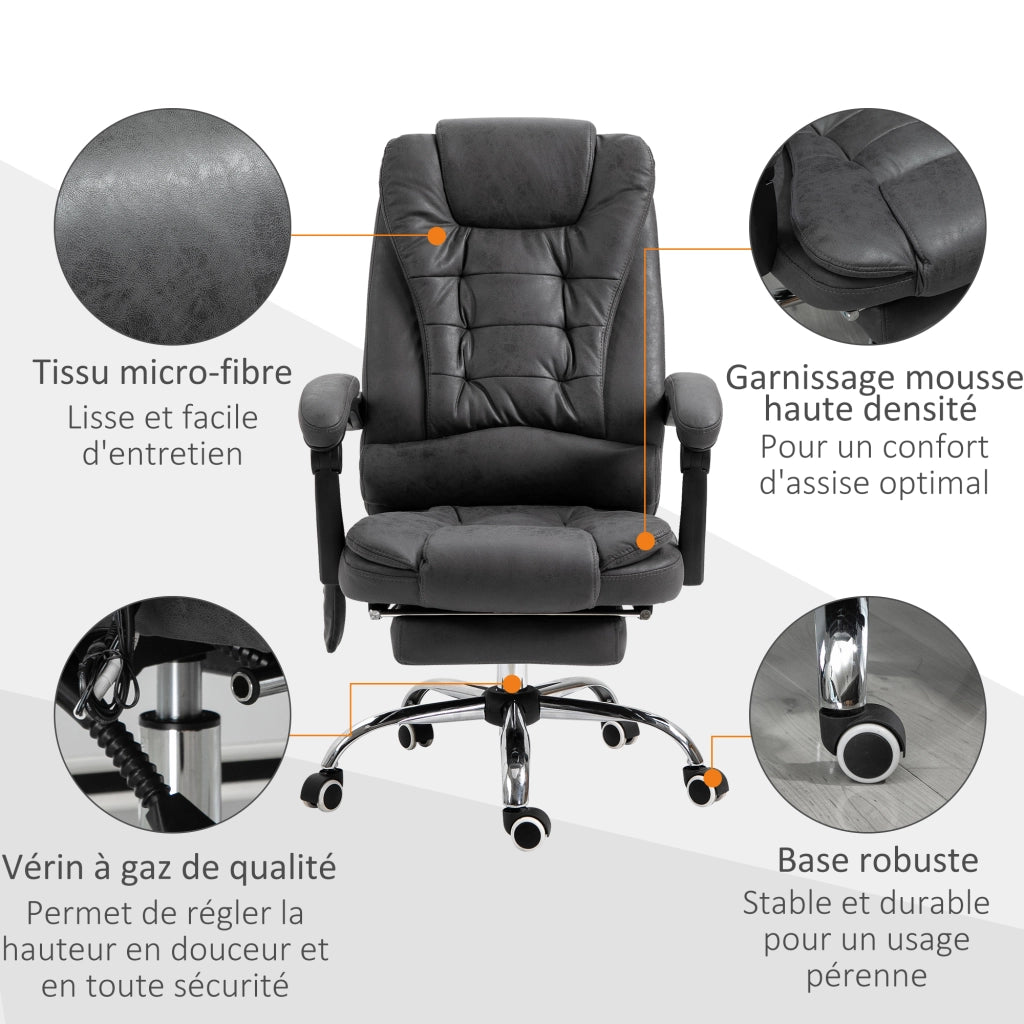 Poltrona massaggiante elettrica reclinabile ¨C Minimal ¨C Grigio