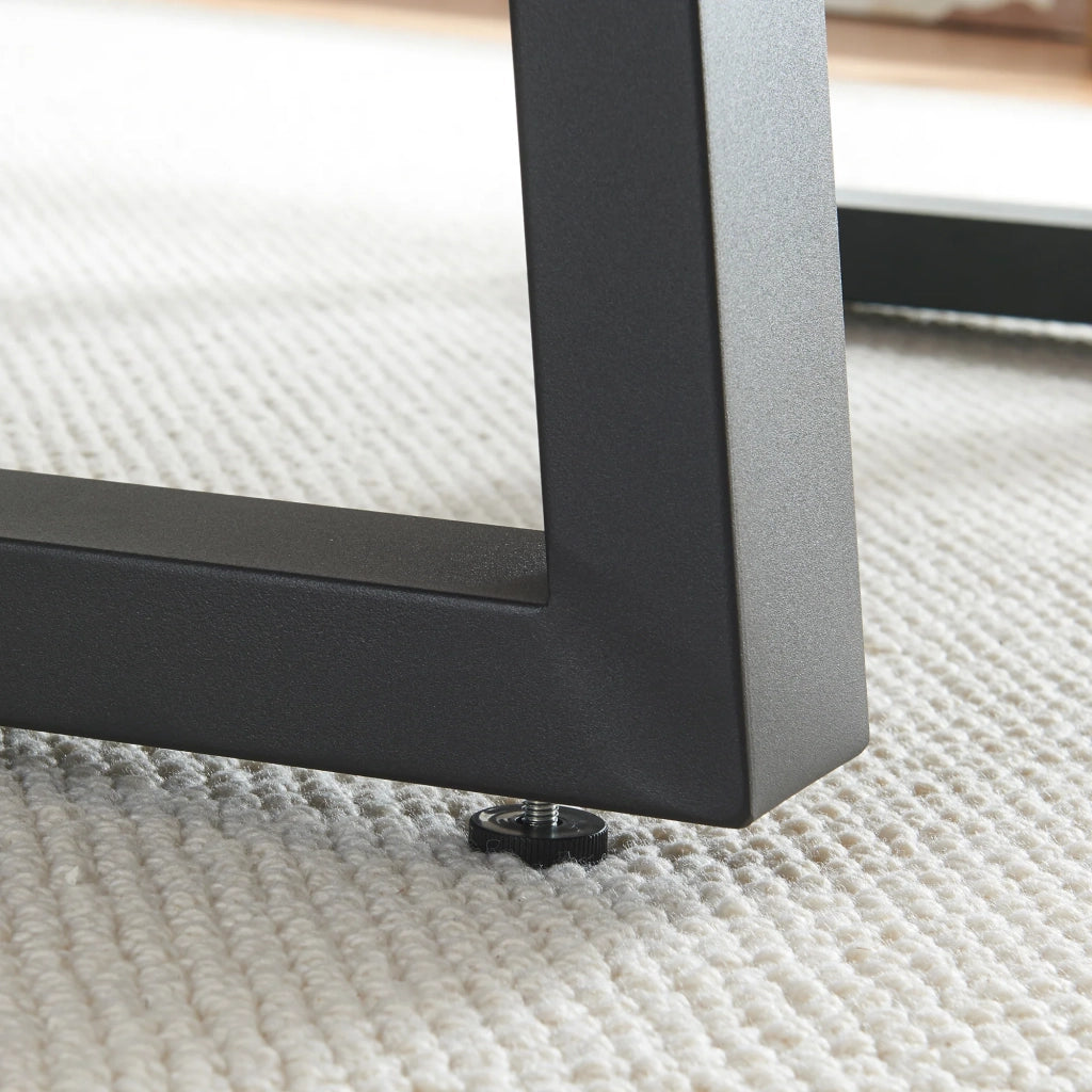 Set di 2 gambe per tavolo da arredamento moderno design originale fai da te acciaio Marstal 42 x 40 cm nero 03_0009688