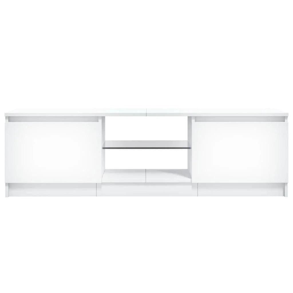 Mobile TV multimediale scaffale TV credenza mobile TV sala da pranzo soggiorno camera da letto con luci LED 120 x 30 x 35,5 cm bianco 02_0026510
