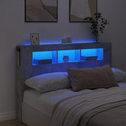 Testiera LED Grigio Cemento 160x18,5x103,5 cm Legno Multistrato 837354