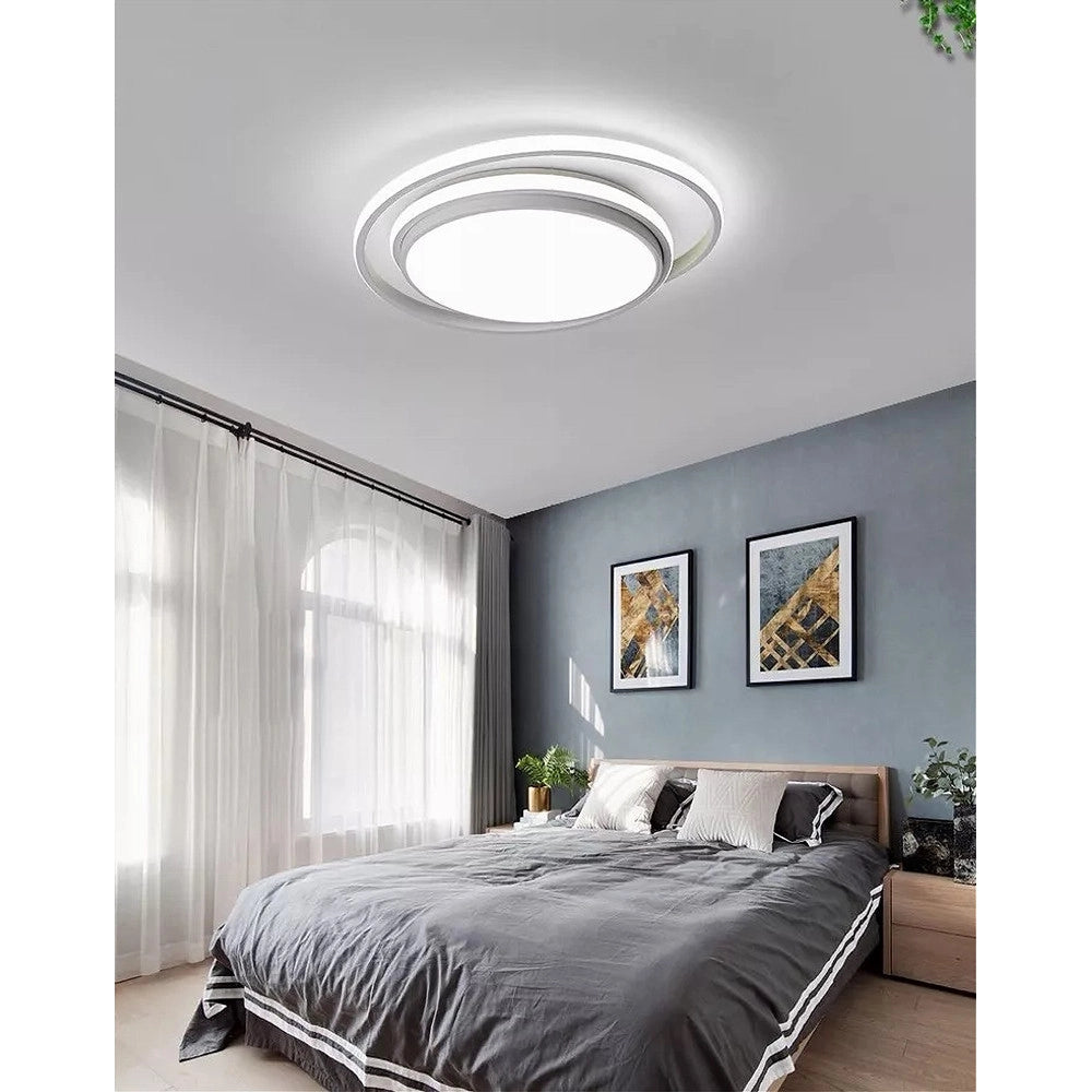 Trade Shop - Plafoniera Led Soffitto Cerchio 60 W Circolare Bianco Moderno Luce Fredda 50163 -