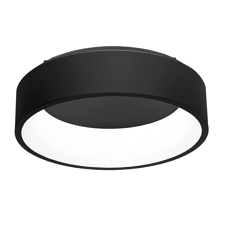 CHOPIN - Plafoniera Tonda a LED 36W, 3000K, Luce Calda, Struttura in Metallo Nero, Diffusore in Metacrilato, IP20 - Rossini Group