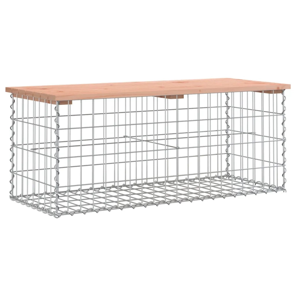 Panca da Giardino Design Gabbione 103x44x42 cm Massello Douglas 834360