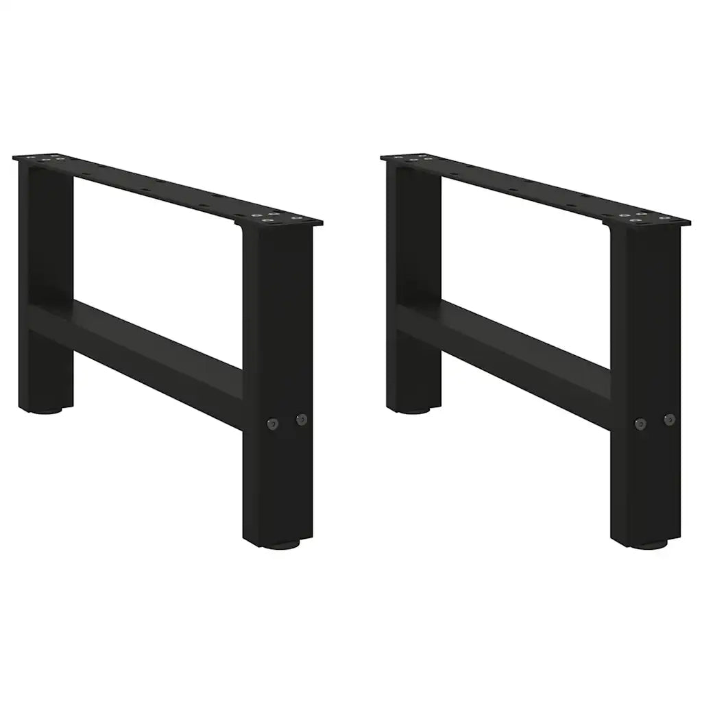 Gambe per Tavolino da Caffè Nere 2 pz 70x(30-31) cm Acciaio 4013268