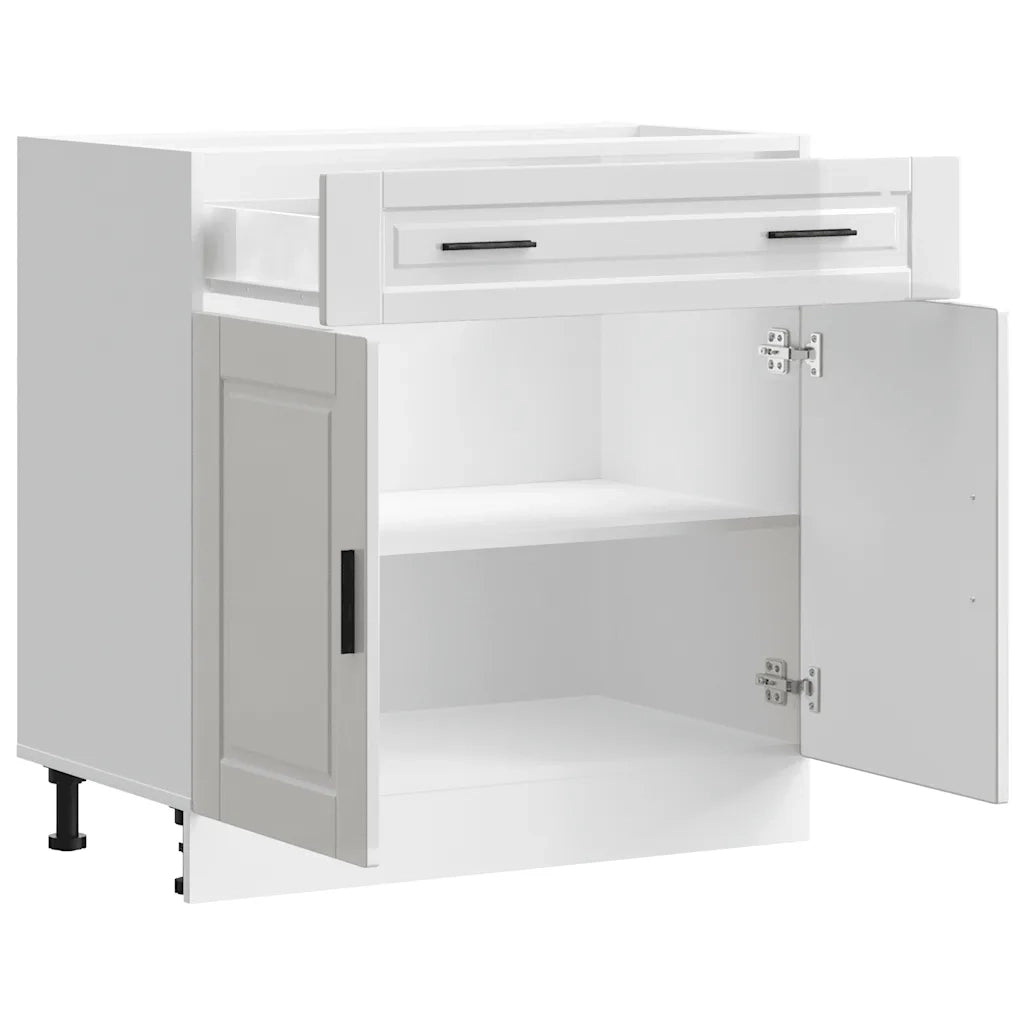 vidaXL Base da Cucina Porto Bianco Lucido in Legno Multistrato