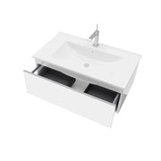 Mobile bagno sospeso da 81cm bianco lucido