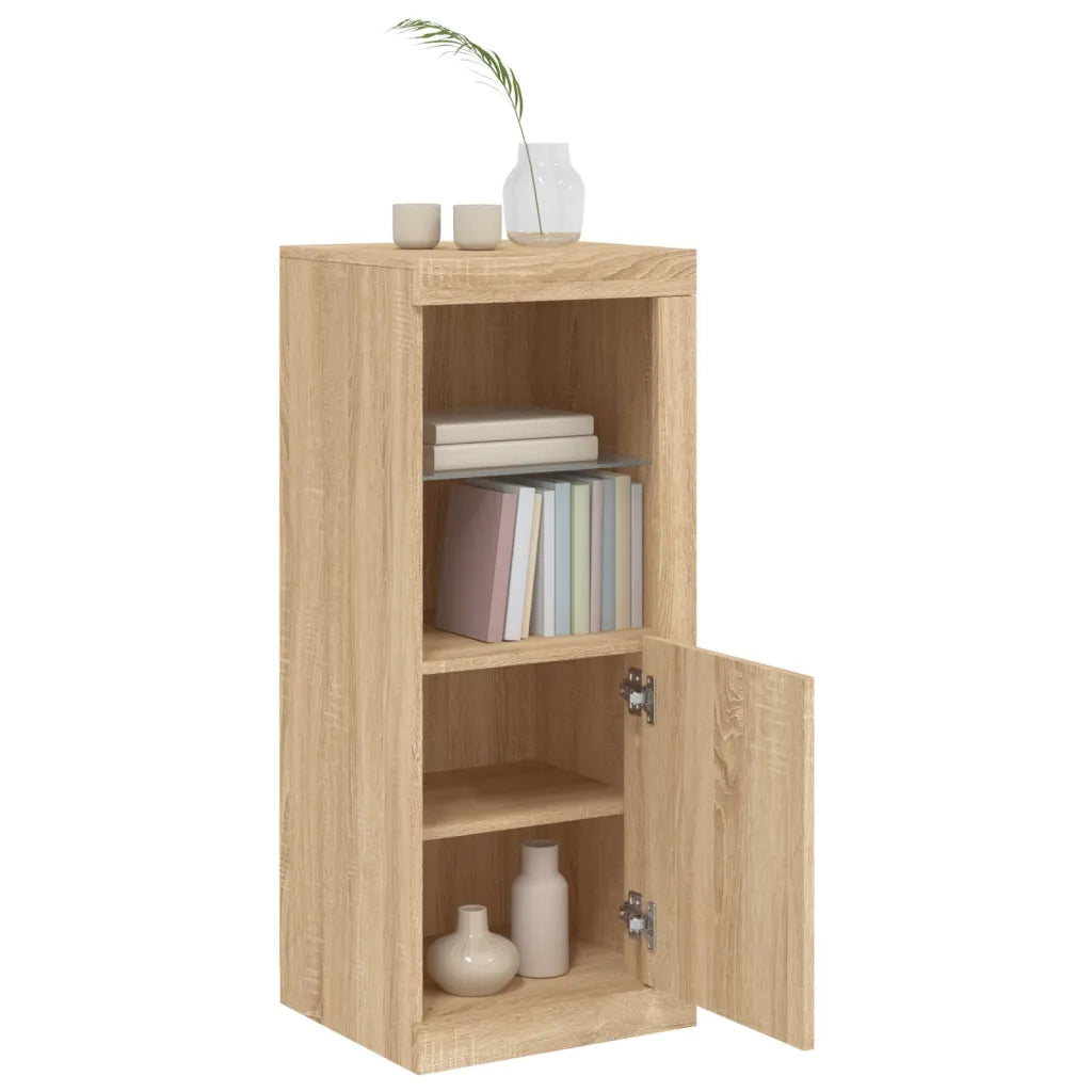 Credenza con Luci LED-Buffet-Armadio da cucina Rovere Sonoma 41x37x100 cm 199733