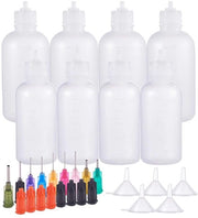Set di applicatori flessibili 8 pz - Punta precisa - Flessi a compressione 50/100ml - Punti in acciaio inossidabile - Per colla/lacqua/fluidi - Materiale in plastica flessibile - Flessi a compressione