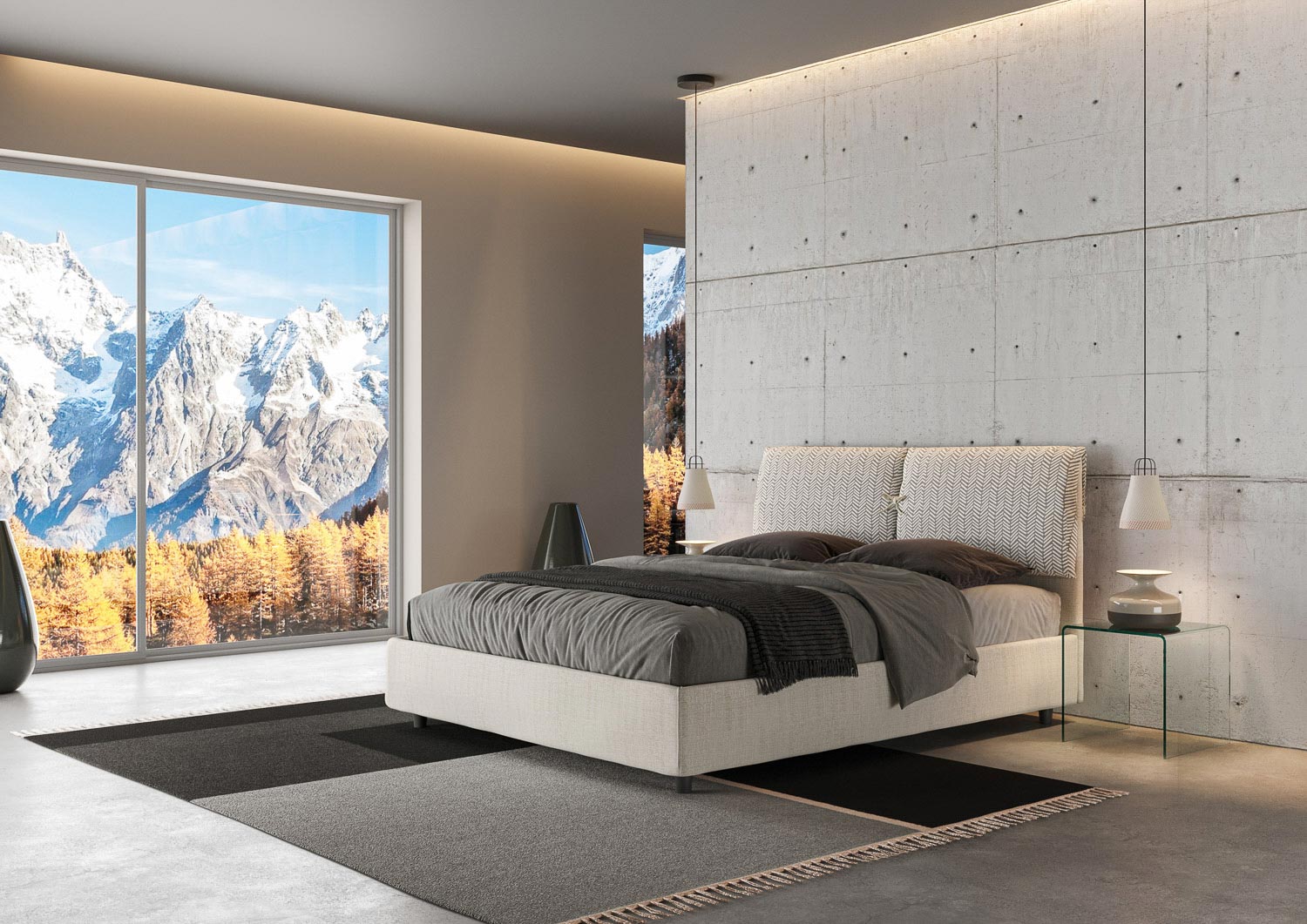 Letto Matrimoniale 160x200 cm con Rete Mados Giada Aragona