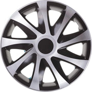 Set di maniglie da 4 - 14 pollici - nero e argento - Qualità premium