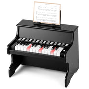 Mini tastiera pianoforte digitale in legno con modalit¨¤ insegnamento, Mini tastiera pianoforte 25 tasti bambini Nero-Tastiere elettriche