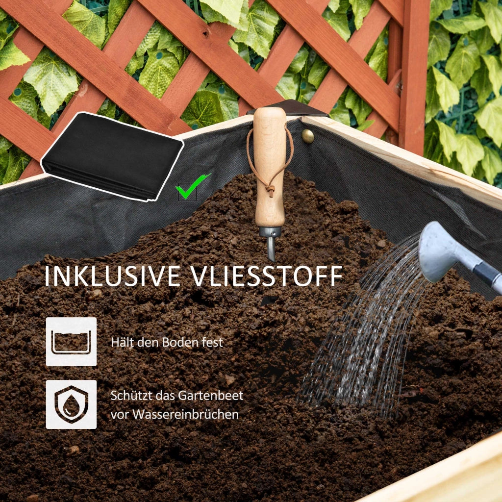 Hochbeet Piantare Cassa Fioriera Giardino ¨C Minimal ¨C Legno Massello Grigio 120x60x74 cm
