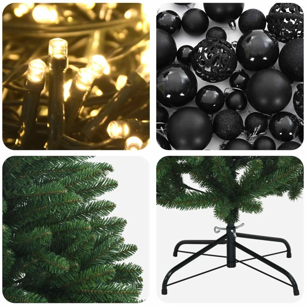 Albero di Natale artificiale verde medio con palline 180 cm 3466459