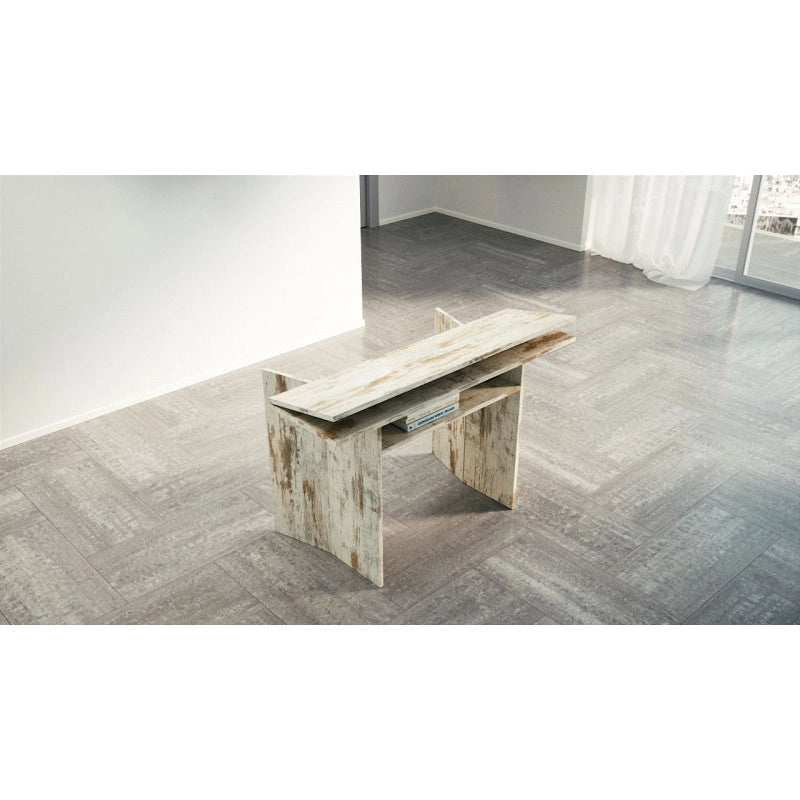 Tavolo consolle estensibile Oplà con piano ribaltabile e vano portaoggetti vintage 120x35/70x75 cm - Terraneo