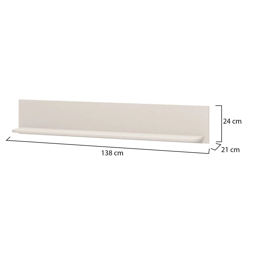 Magnago, Mensola un Ripiano, 137.5x21x24h cm Bianco